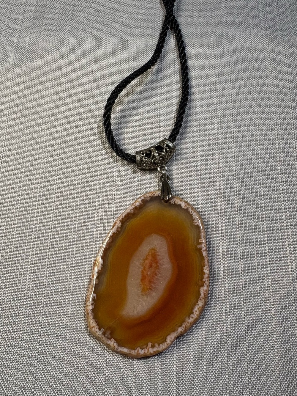 Orange agate necklace